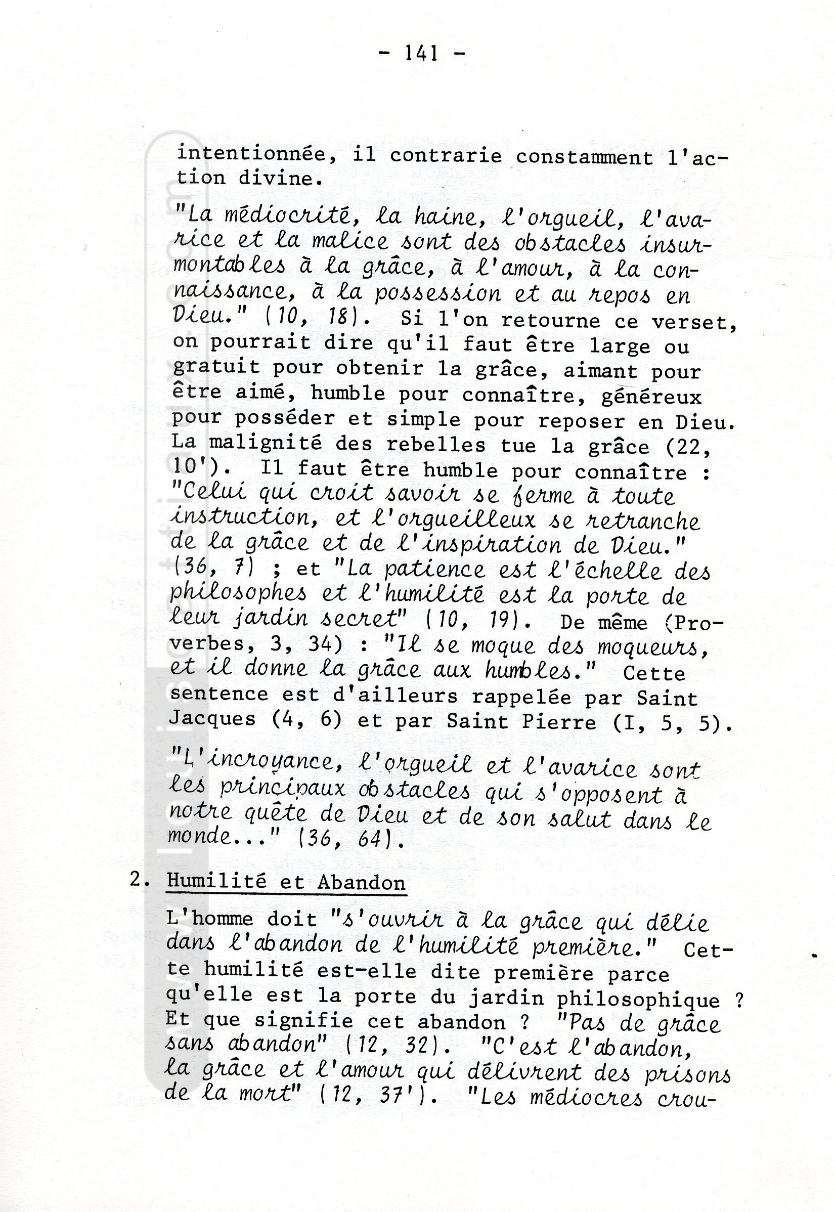 Le thème de la grâce dans « Le Message Retrouvé », 1992