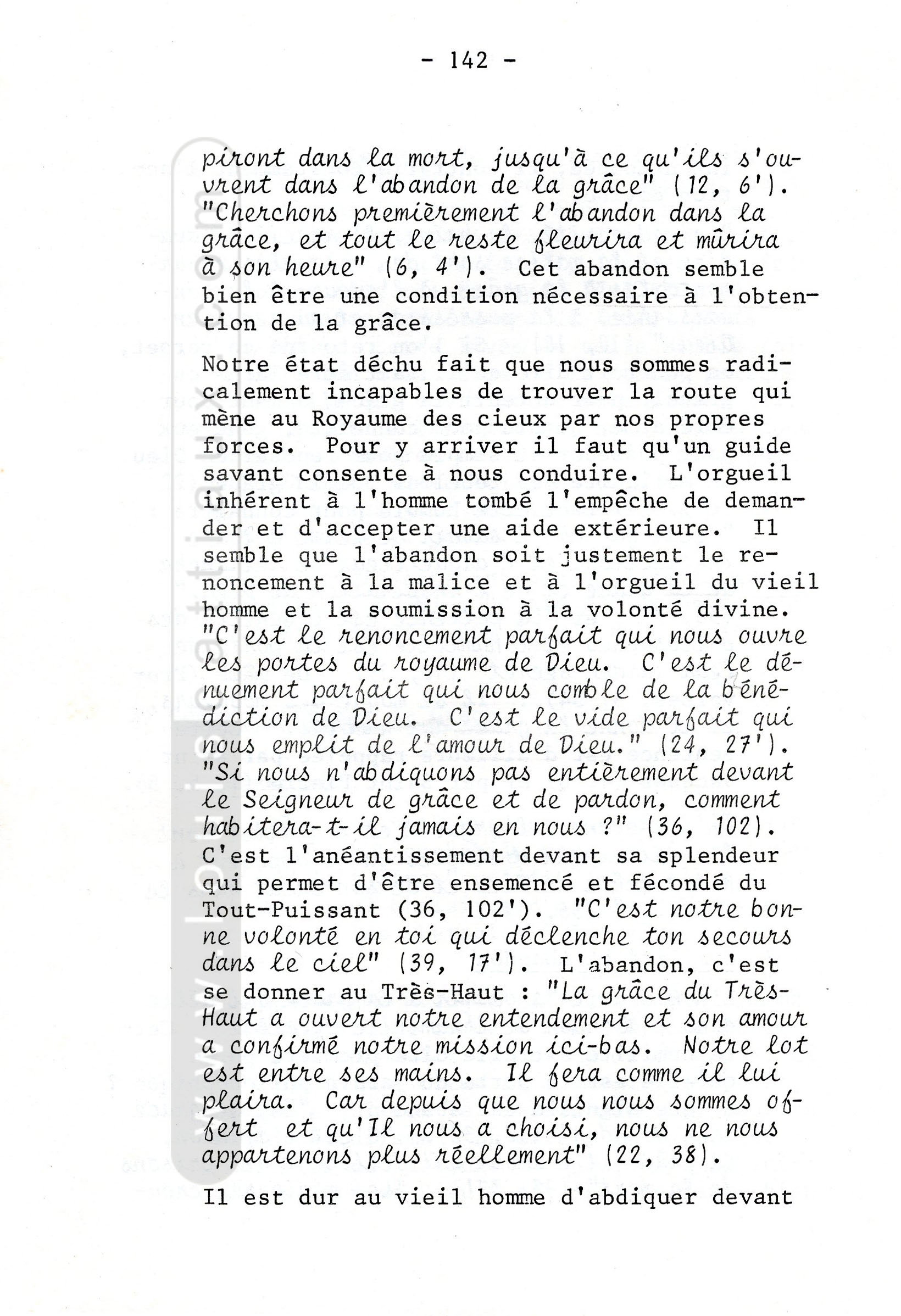 Le thème de la grâce dans « Le Message Retrouvé », 1992