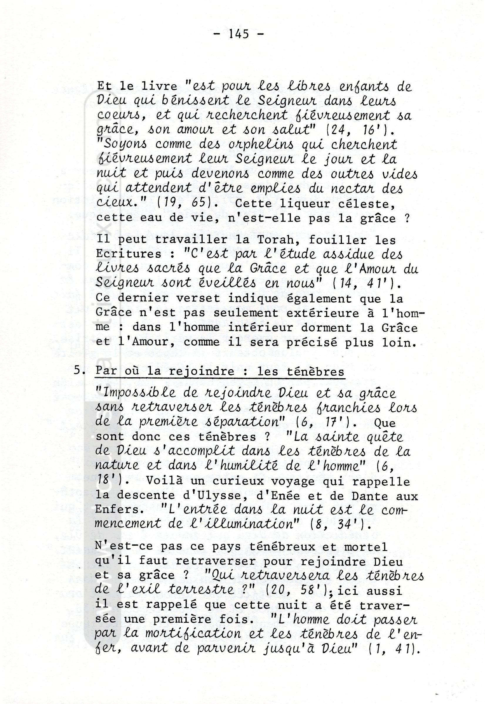 Le thème de la grâce dans « Le Message Retrouvé », 1992