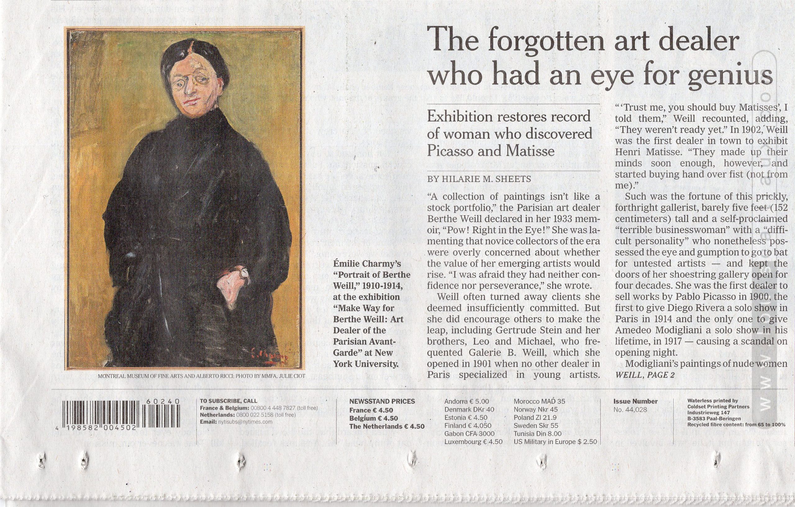 Front page of the New York Times, October 5 and 6, 2024