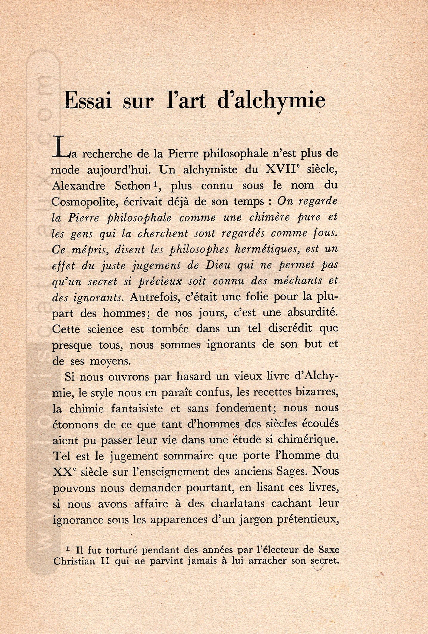 Essai sur l’Art d’Alchymie – Emmanuel d’Hooghvorst
