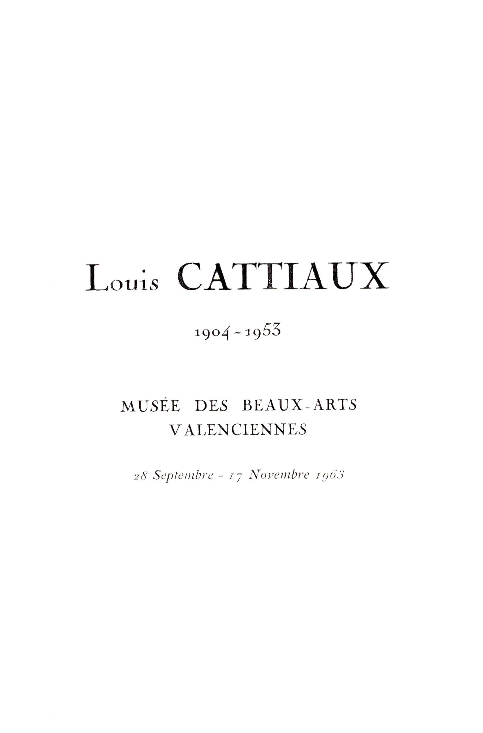 Catalogue de l’exposition, page de garde