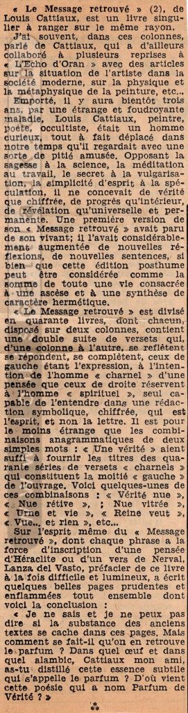 Jean Rousselot - Les Nouvelles Littéraires 9 août 1956